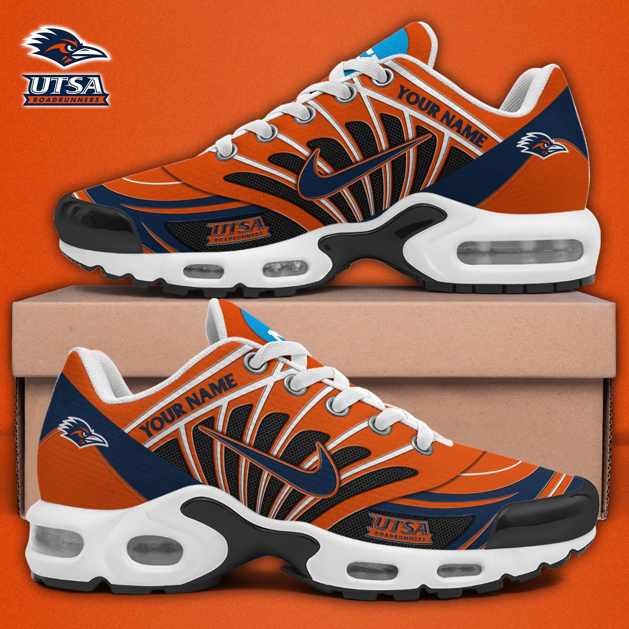 UTSA Roadrunners TN Shoes 2025 Version Custom Name, Sport Shoes For Fan, Fan Gifts