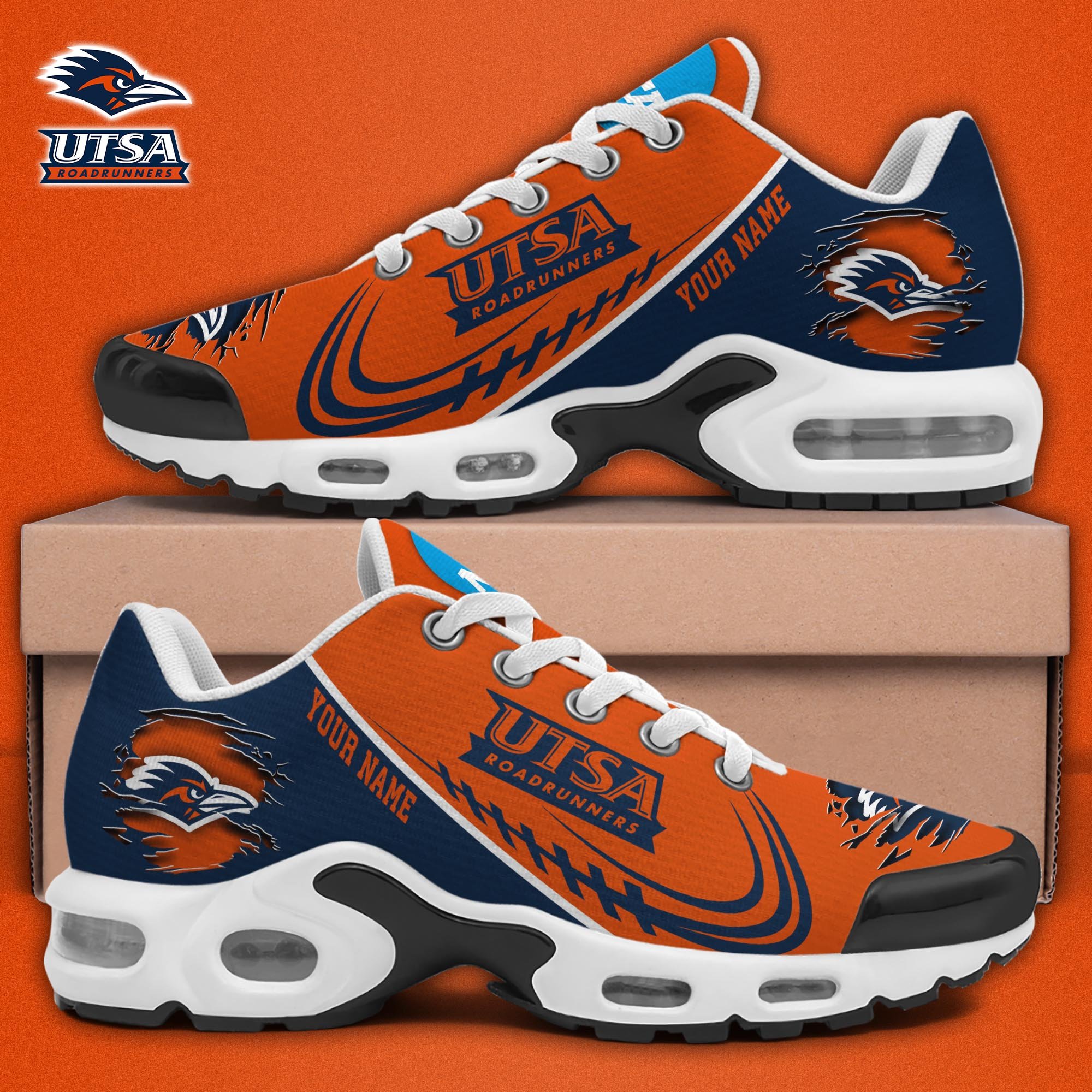 UTSA Roadrunners TN Shoes 2025 Version Custom Name, Sport Shoes For Fan, Fan Gifts