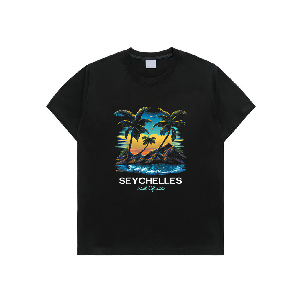 Vacation Souvenir Palm Tree Seychelles T-Shirt