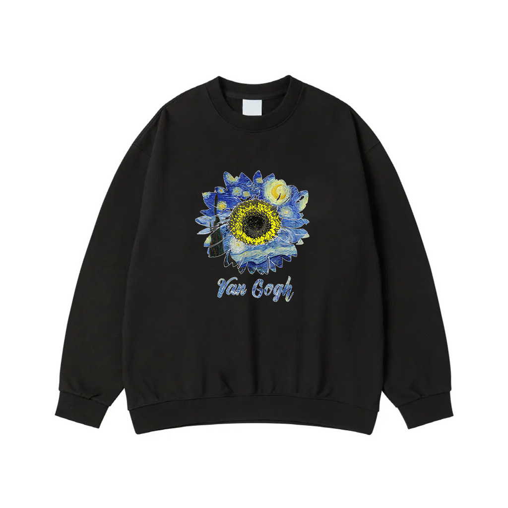 Van Gogh Starry Night Sunflower Van Gogh Sunflowers Art Sweatshirt