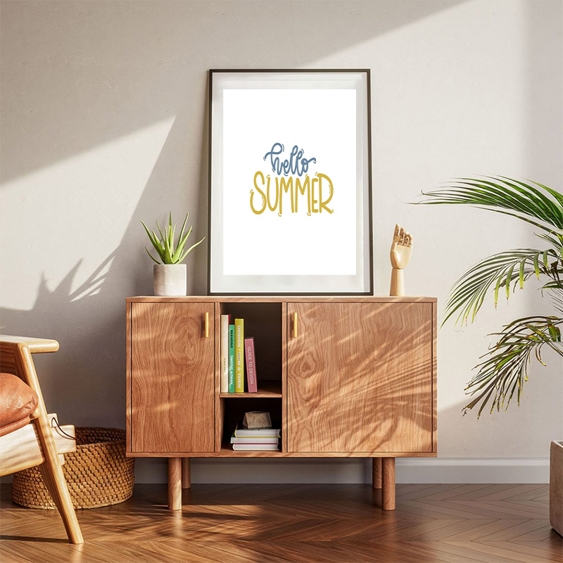 Vector Handdrawn Illustration Lettering Phrases  Hello Summer Poster