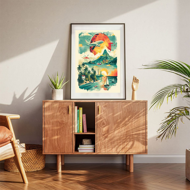 Vibrant Tropical Paradise Poster