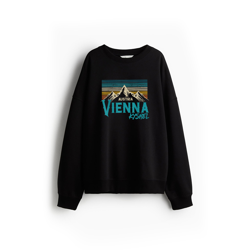 Vienna Austria Vienna Vintage Mountains Alps Ski Souvenir Sweatshirt