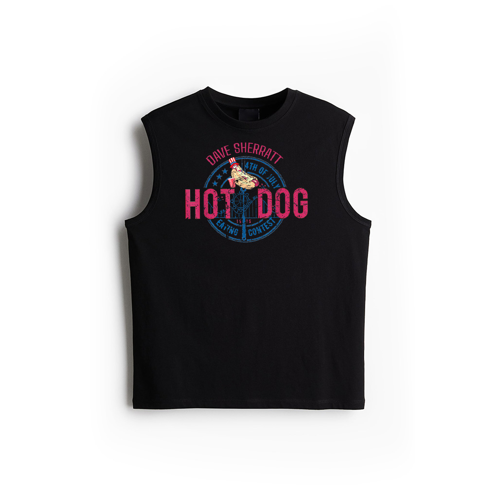 Vintage 4Th Of July Hot Dog Eating Contest Funny Hot Dog Tank Top