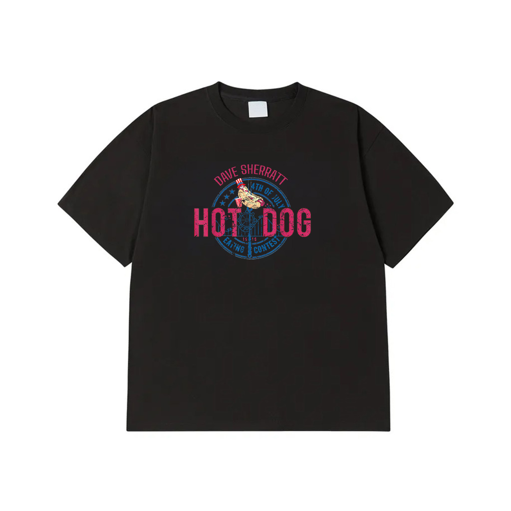 Vintage 4Th Of July Hot Dog Eating Contest Funny Hot Dog T-Shirt
