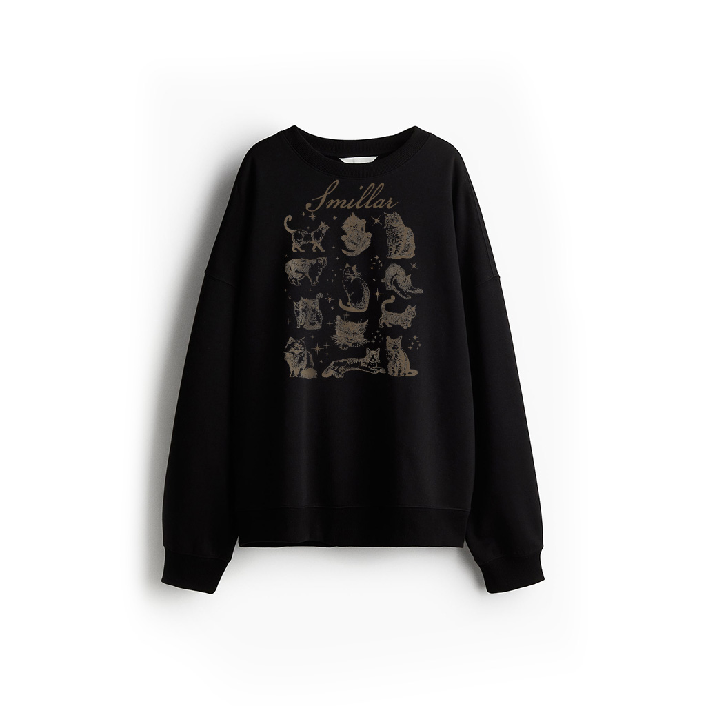 Vintage 90S Tattoo Retro Cats In Space Sweatshirt