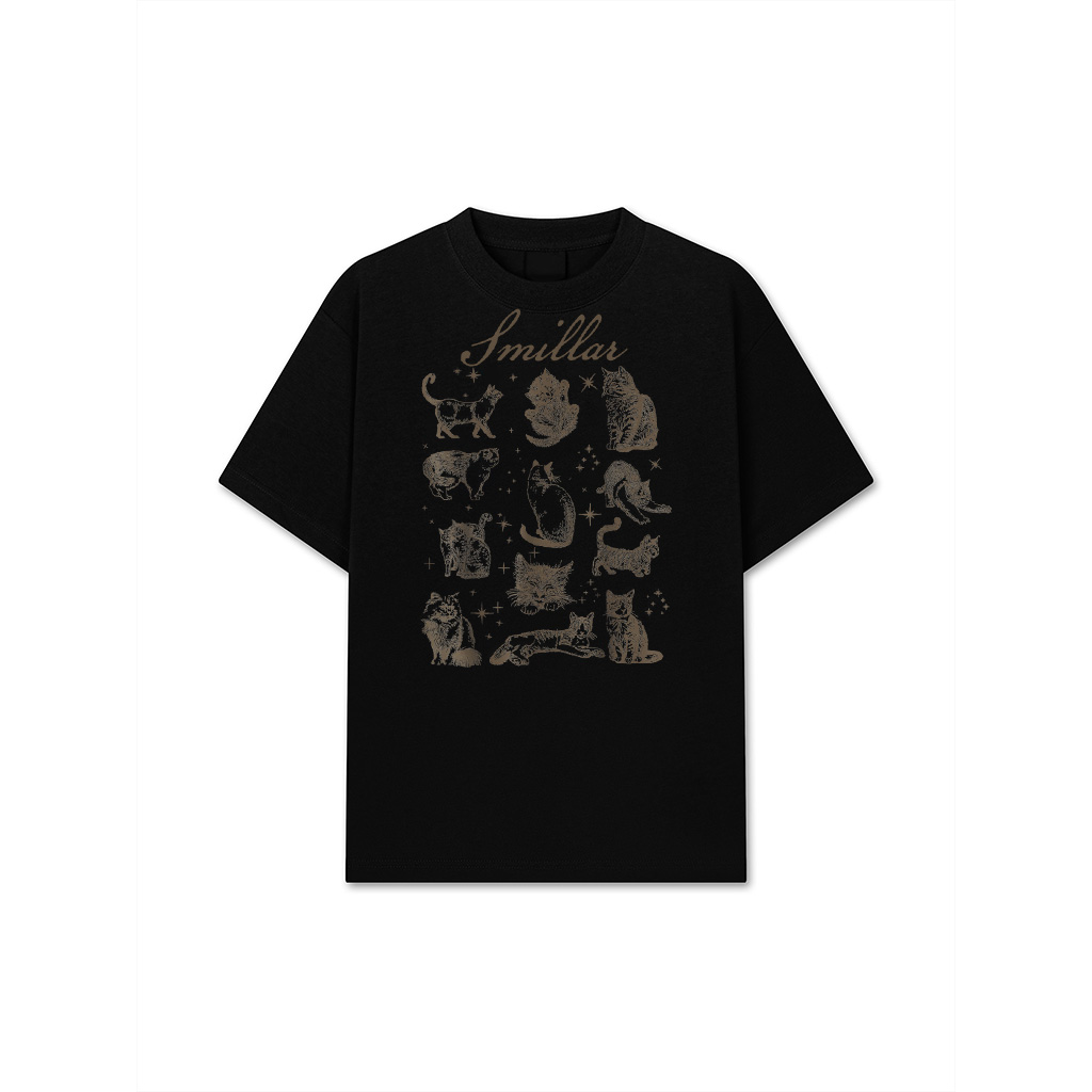 Vintage 90S Tattoo Retro Cats In Space T-Shirt