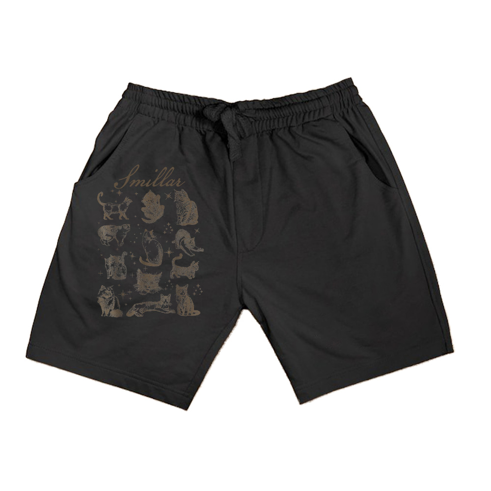Vintage 90S Tattoo Retro Cats In Space Shorts
