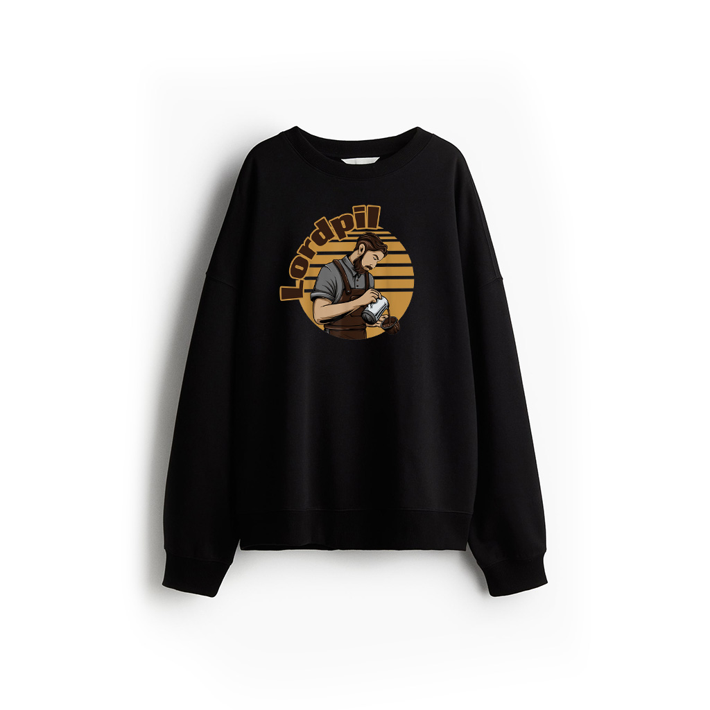 Vintage Barista Retro Coffee Maker Beans Espresso Decaf Cafe Sweatshirt