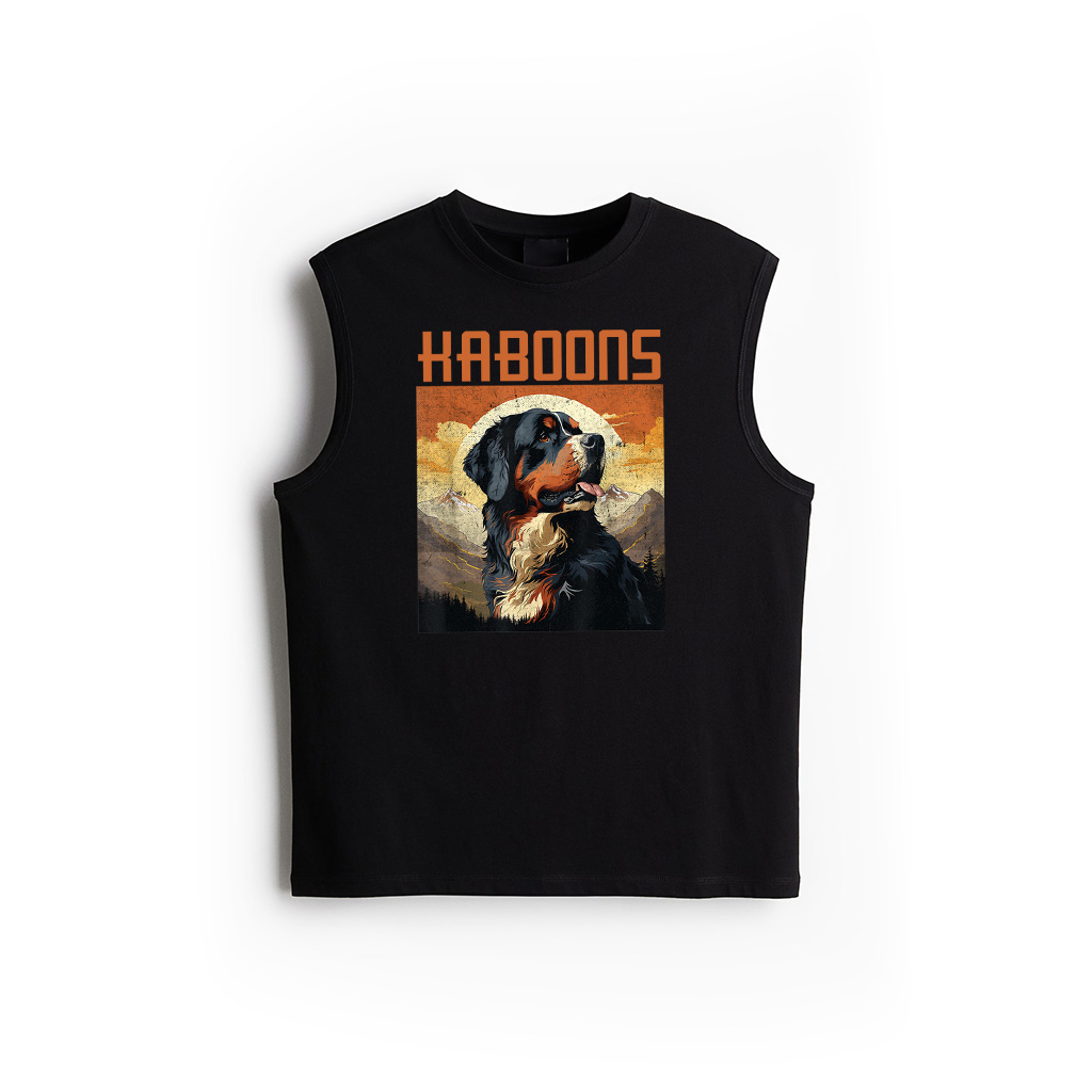 Vintage Bernese Mountain Dog Distressed Mountain Sunset Tank Top