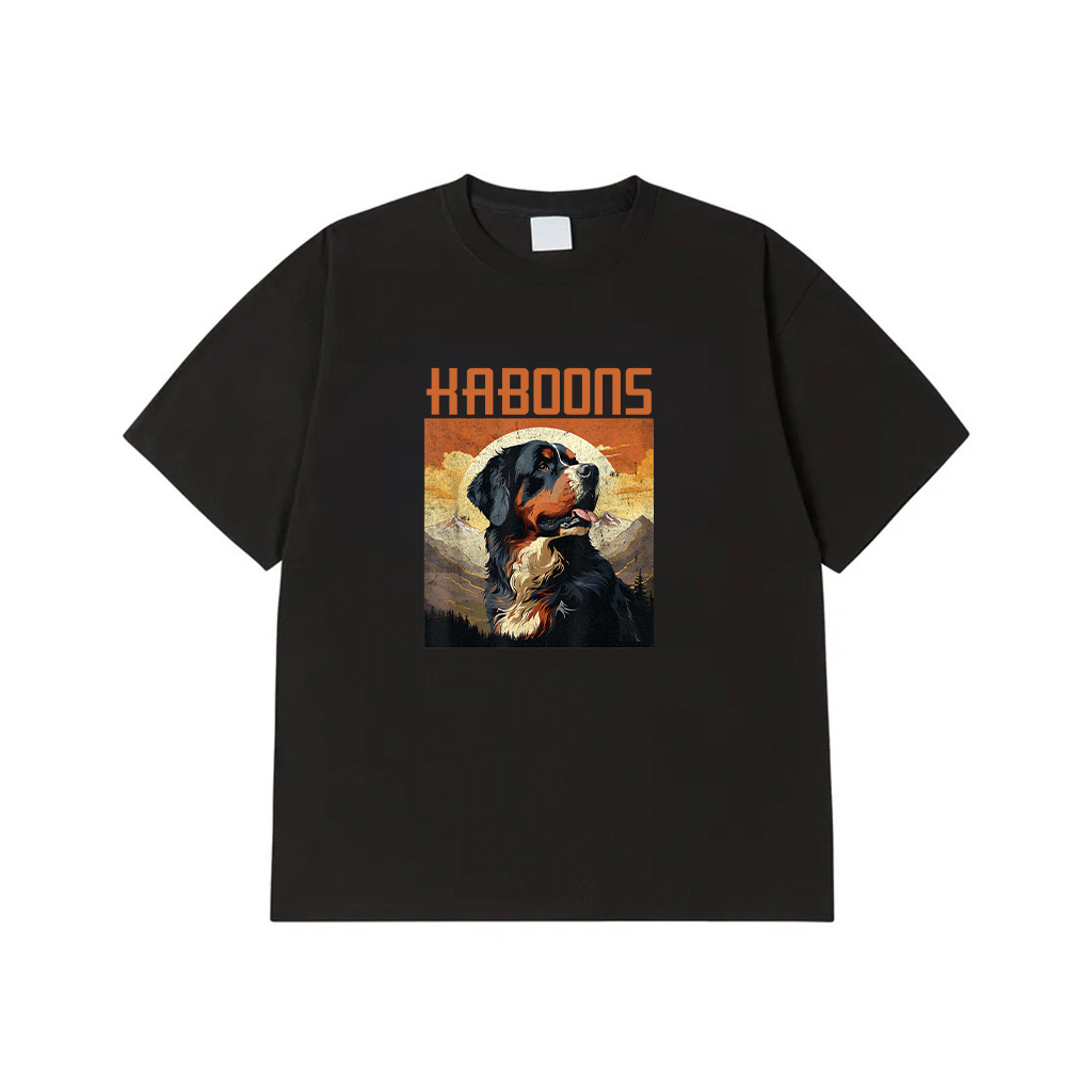 Vintage Bernese Mountain Dog Distressed Mountain Sunset T-Shirt