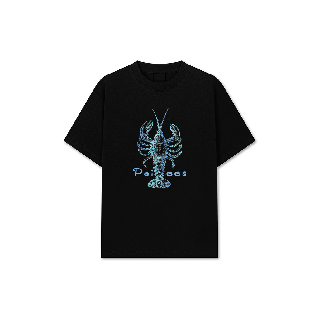 Vintage Blue Lobster Watercolor Illustration Cool Beach T-Shirt