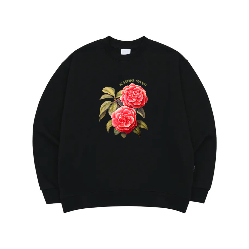 Vintage Camellia Flower Plant Lover Gardening Floral Sweatshirt