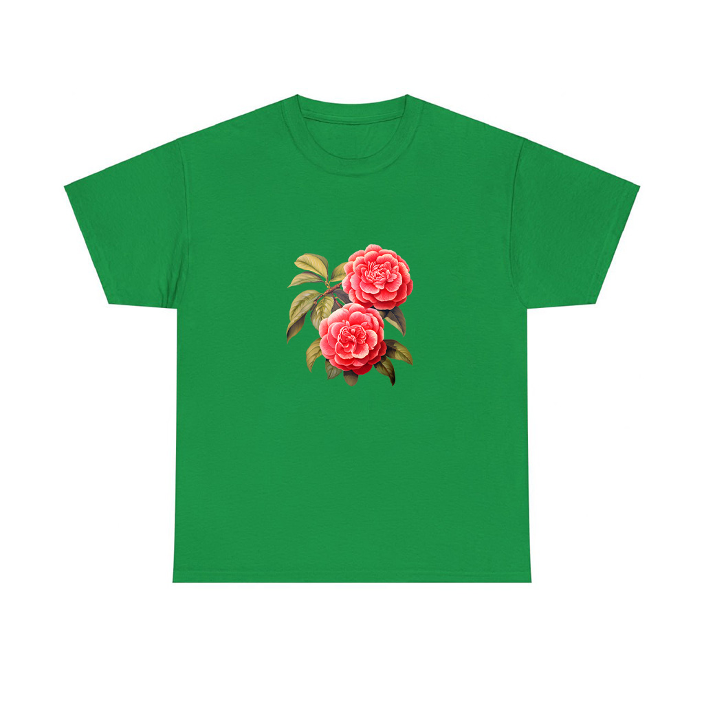 Vintage Camellia Flower T-Shirt