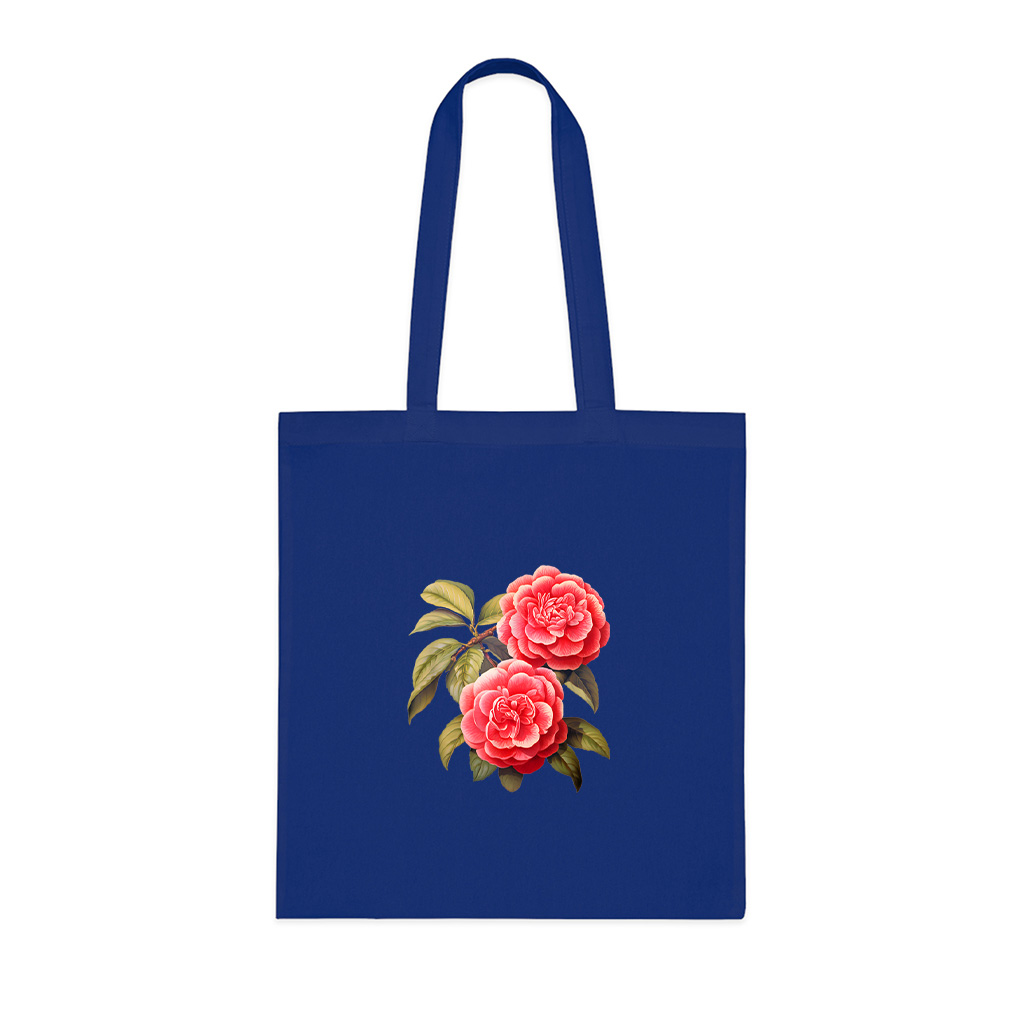 Vintage Camellia Flower Tote Bag