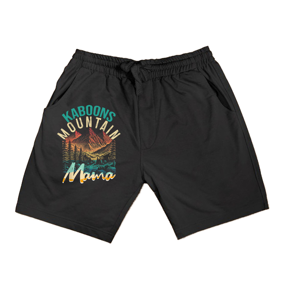 Vintage Camping Hiking Mountain Mama Retro Adventure Shorts
