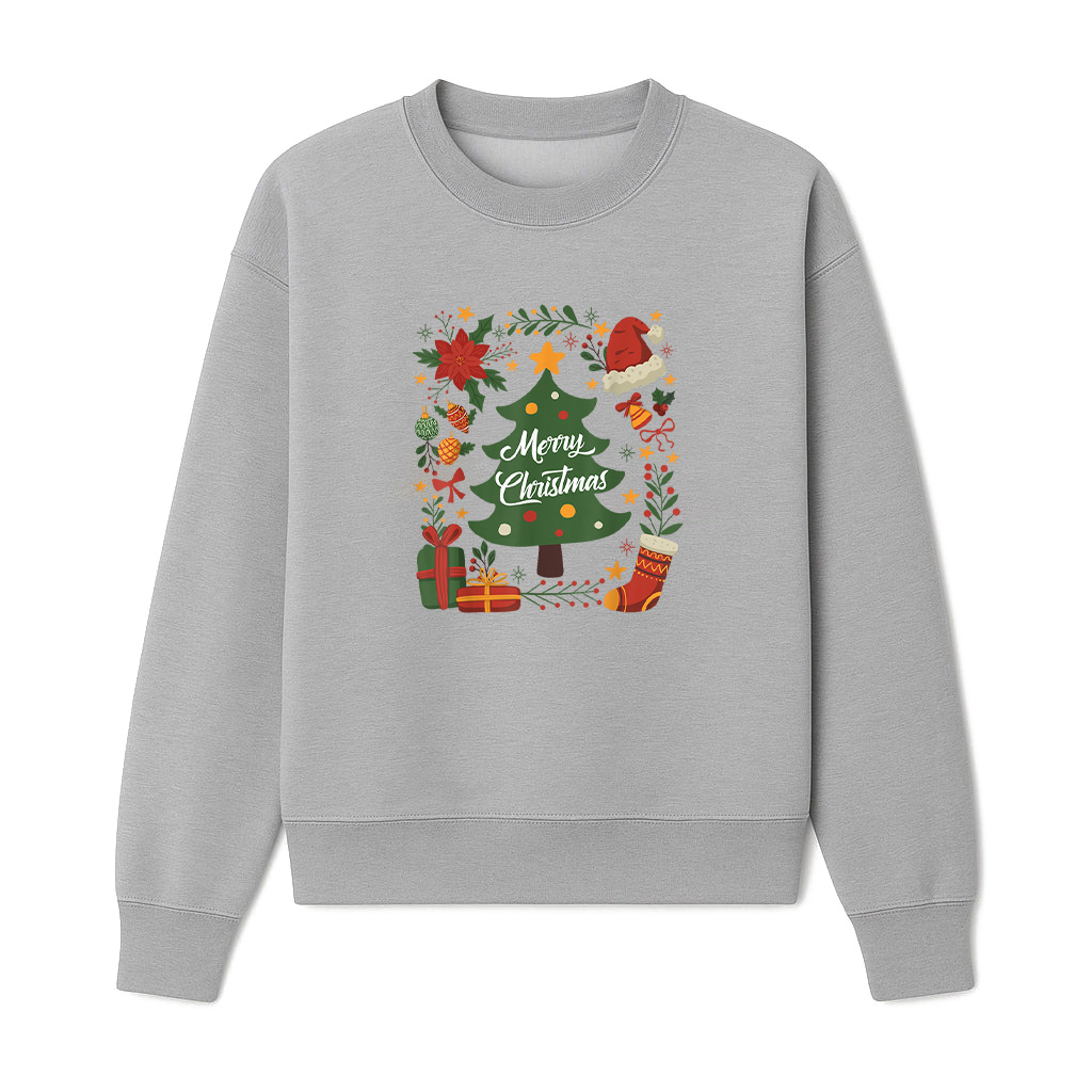 Vintage Christmas Tree Santa Hat 80S 90S Sweatshirts 06-10-2025