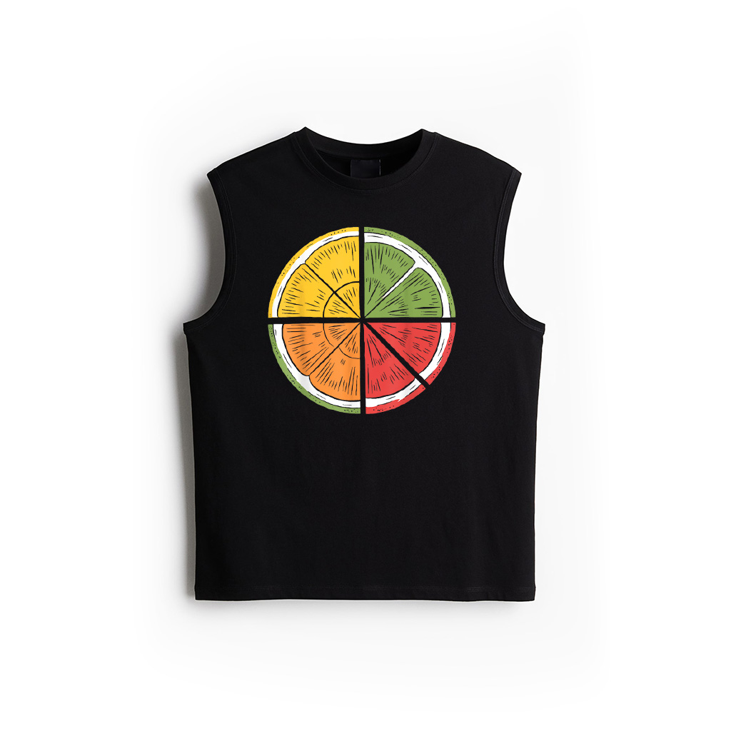 Vintage Citrus Fruit Slice Lemon Lime Orange Grapefruit Tank Top