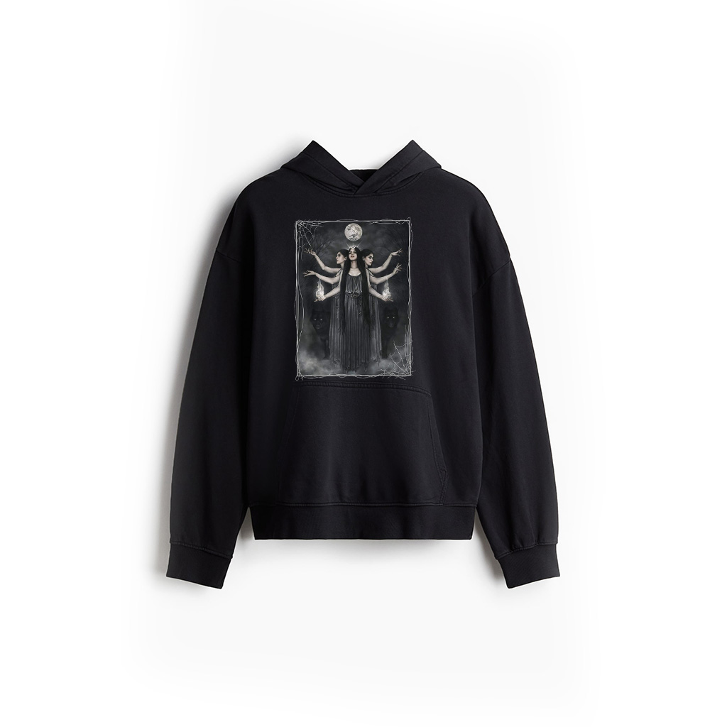Vintage Cottagecore Aesthetic Witches Werewolves Moon Witchy Hoodie