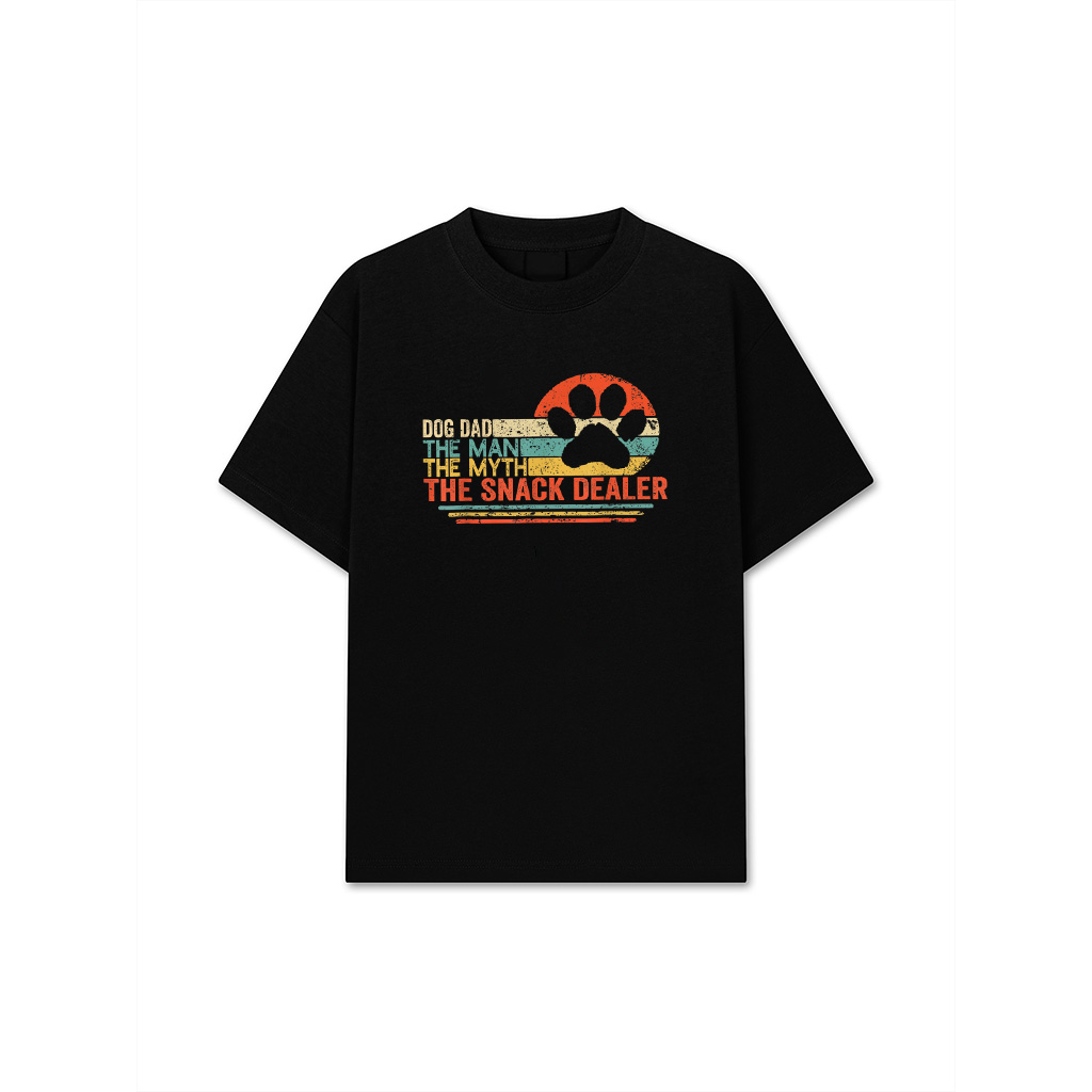 Vintage Dog Dad The Man The Myth Snack Dealer Father Day T-Shirt