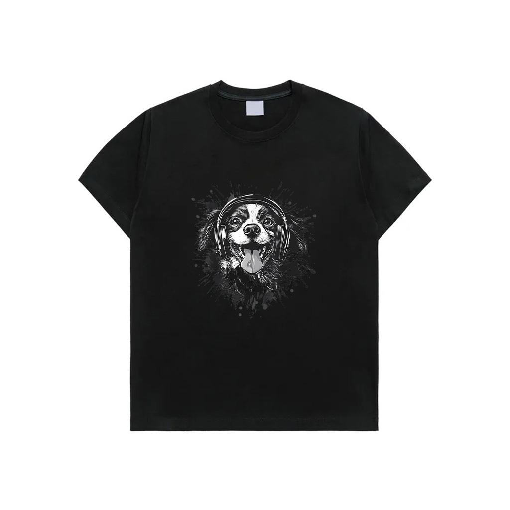Vintage Dog With Headphones T-Shirt