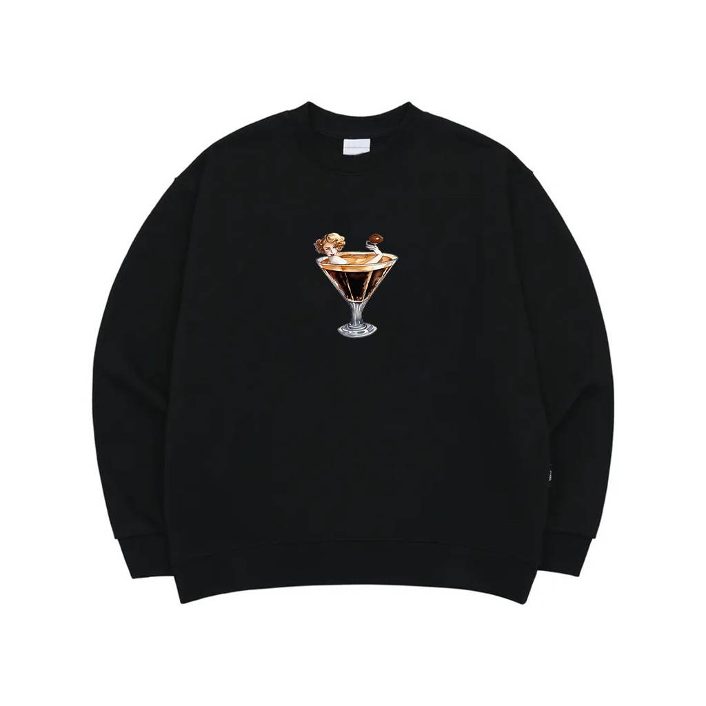 Vintage Espresso Martini Coffee Lover Design Cold Cocktail Premium Sweatshirt