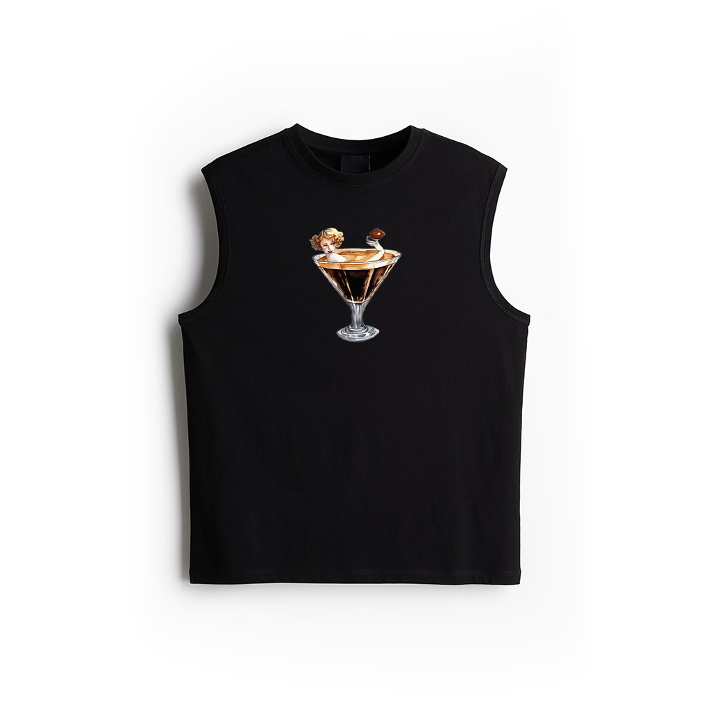 Vintage Espresso Martini Coffee Lover Design Cold Cocktail Premium Tank Top