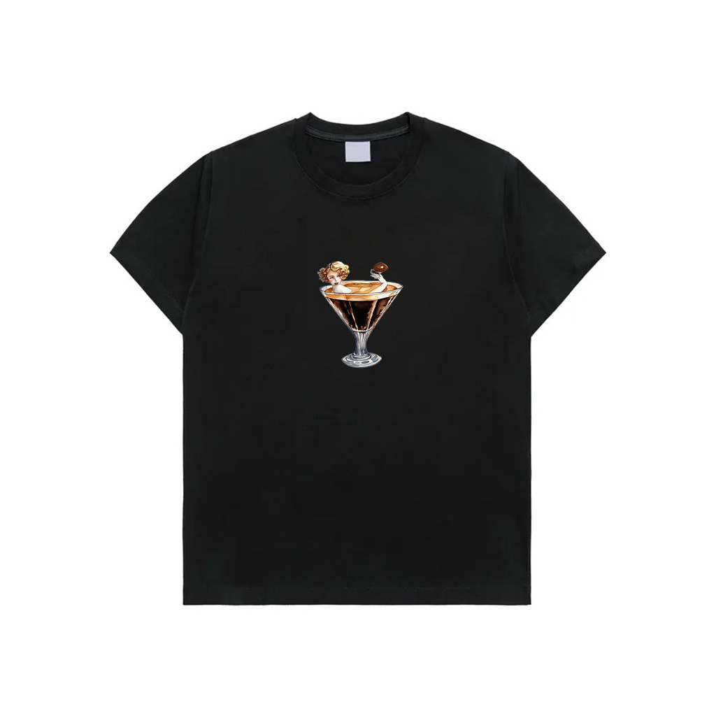 Vintage Espresso Martini Coffee Lover Design Cold Cocktail Premium T-Shirt