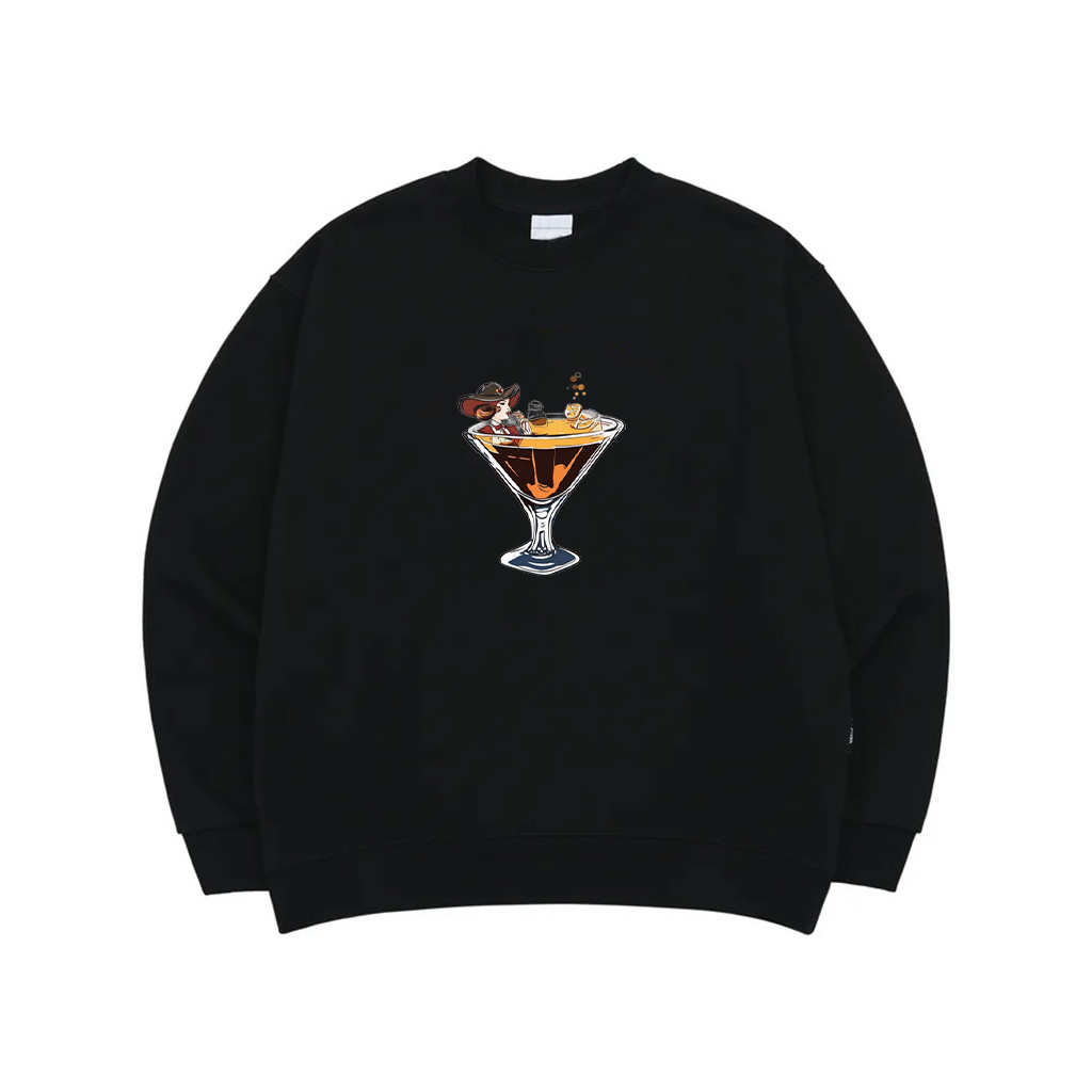 Vintage Espresso Martini Coffee Lover Design Cold Cocktail Sweatshirt