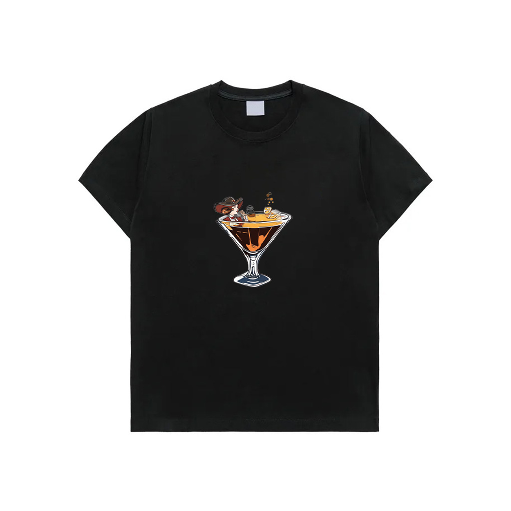Vintage Espresso Martini Coffee Lover Design Cold Cocktail T-Shirt