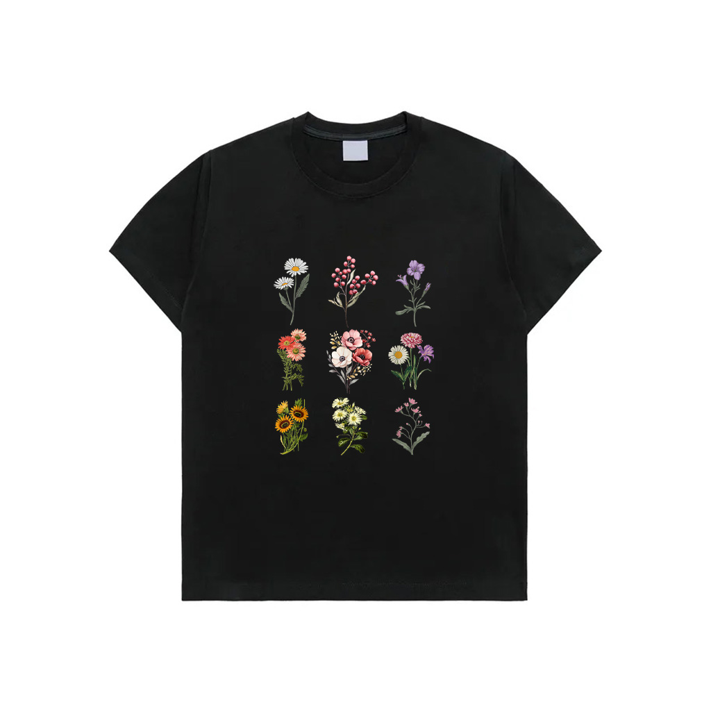 Vintage Flower Graphic Wildflower Floral Gardening T-Shirt