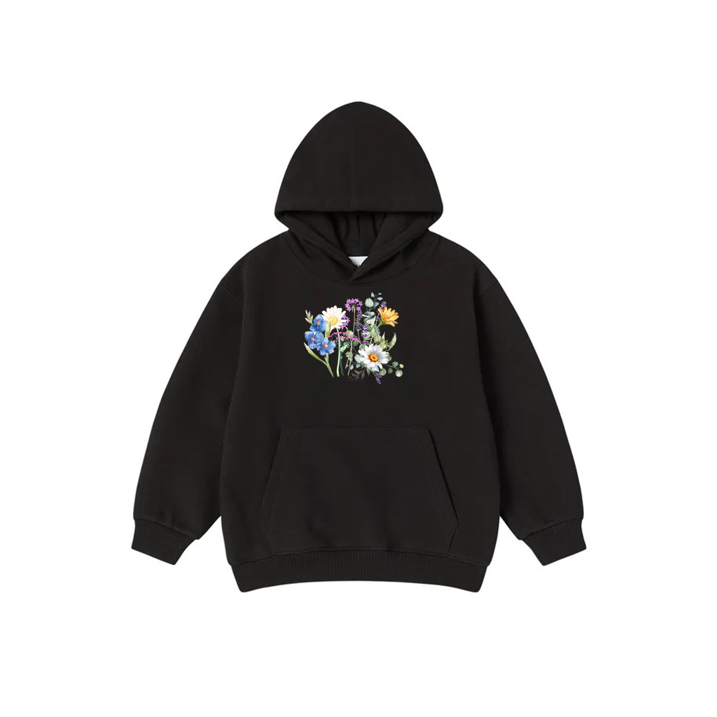 Vintage Flowers Wildflowers Boho Cottagecore Graphic Hoodie