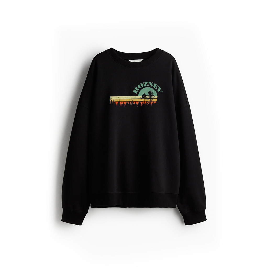 Vintage Forest Trees Wildlife Nature Sweatshirt 