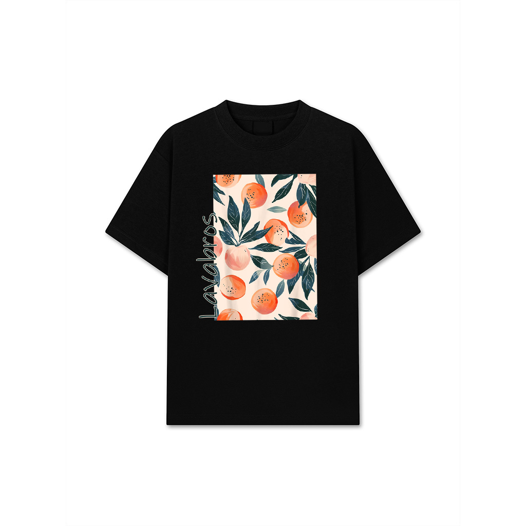 Vintage Fruit Pattern Art Peach T-Shirt