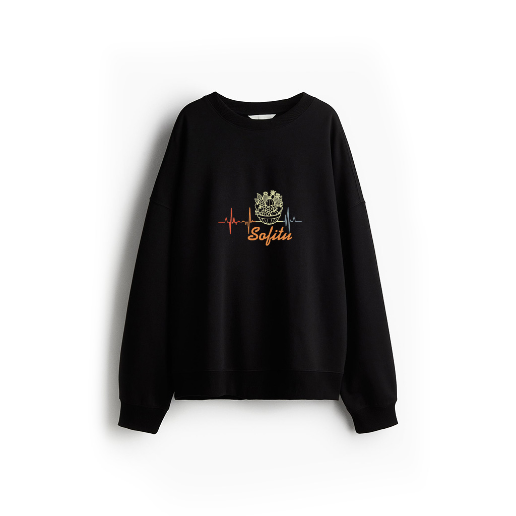 Vintage Fruits Heart Line Frutarian Heartbeat Sweatshirt