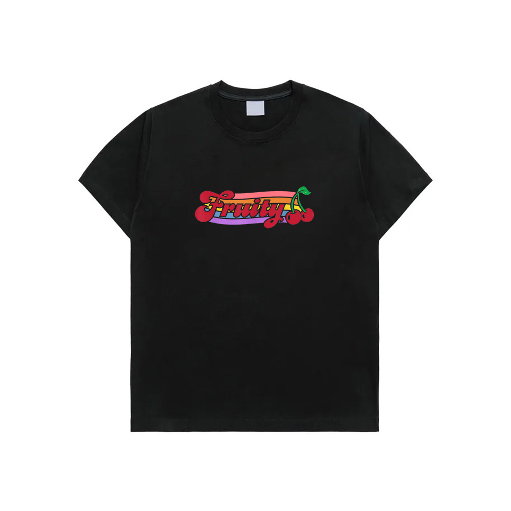 Vintage Fruity Cherry Nonbinary Lesbian Subtle Pride Sapphic T-Shirt