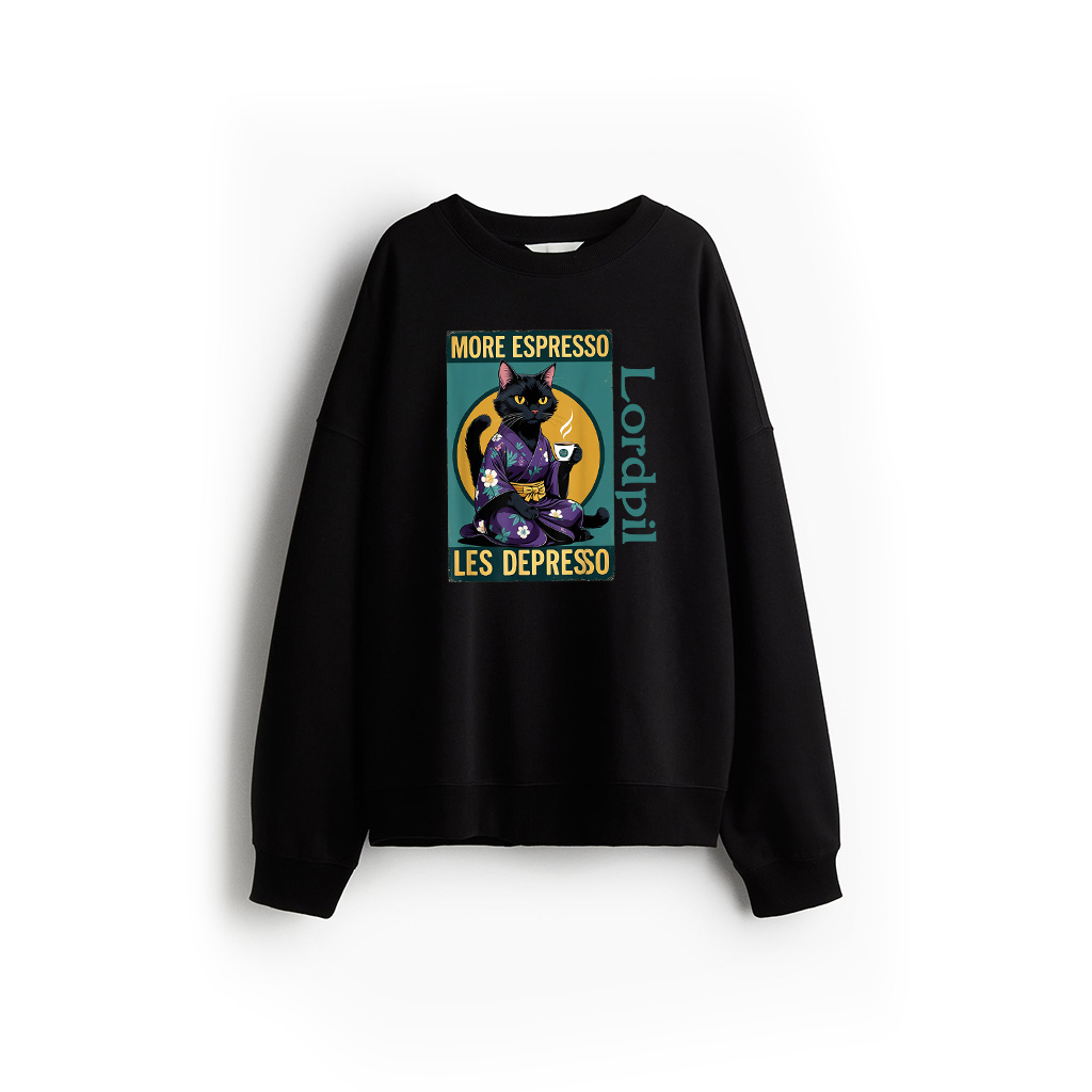 Vintage Funny Coffee Retro Graphic Mental Health Espresso Sweatshirt