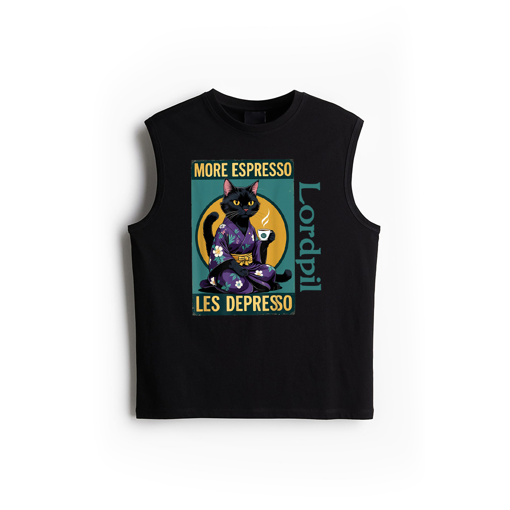 Vintage Funny Coffee Retro Graphic Mental Health Espresso Tank Top