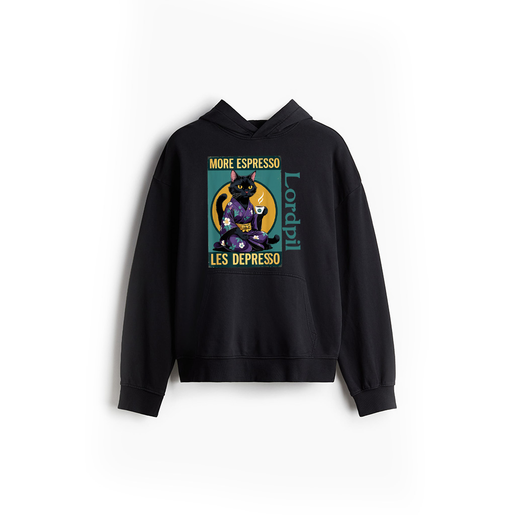 Vintage Funny Coffee Retro Graphic Mental Health Espresso Hoodie