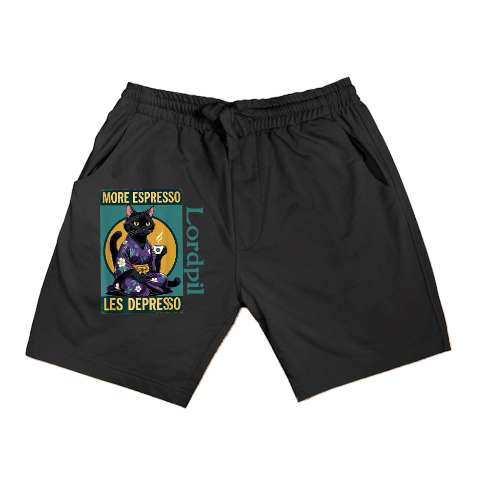 Vintage Funny Coffee Retro Graphic Mental Health Espresso Shorts