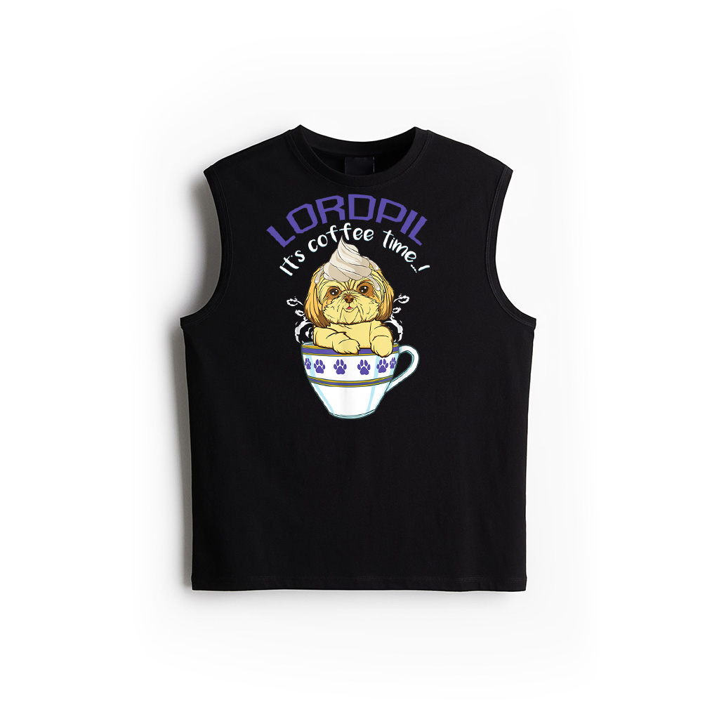Vintage Funny Cute Dog And Coffee Espresso Lover Gift Tank Top