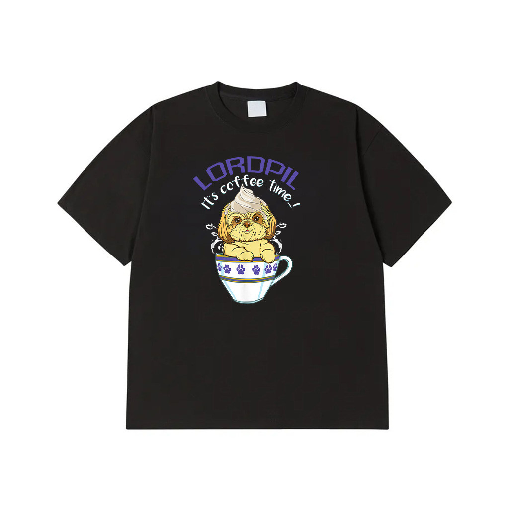 Vintage Funny Cute Dog And Coffee Espresso Lover Gift T-Shirt