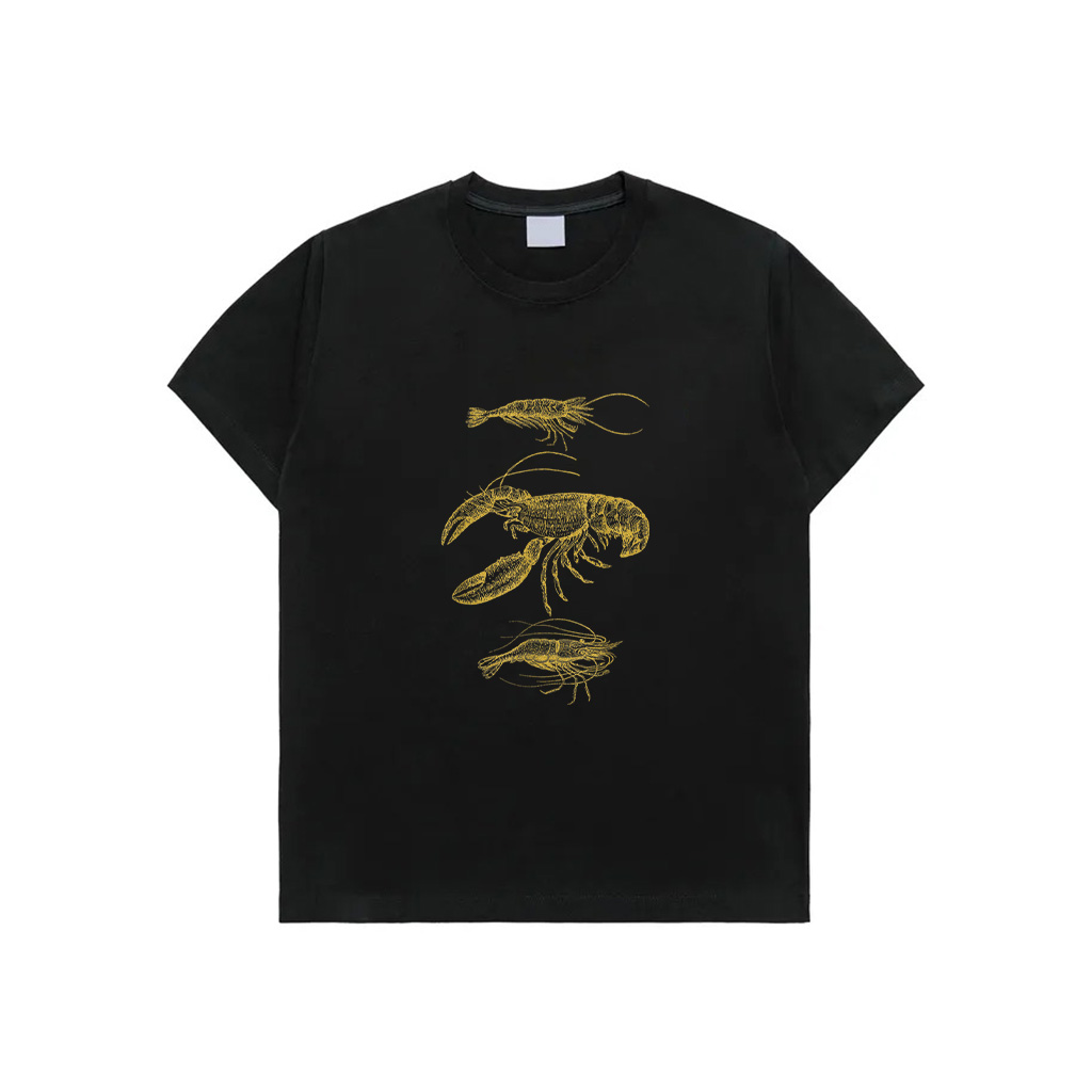 Vintage Gold Lobster Crayfish Marine Animal Claws T-Shirt T-Shirt