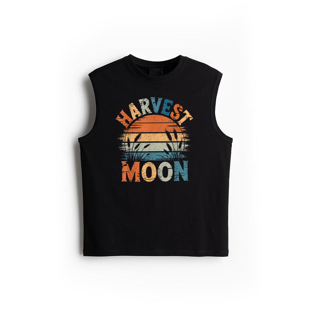 Vintage Harvest Moon S, Mens Womens Autumn Fall Tank Top