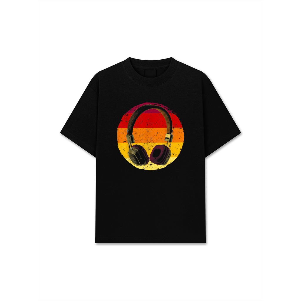 Vintage Headphones Design For Men Women Music Producer Lover T-Shirt