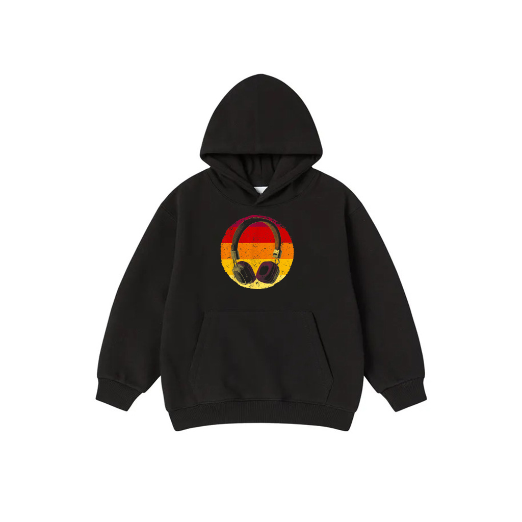 Vintage Headphones Design For Men Women Music Producer Lover Hoodie