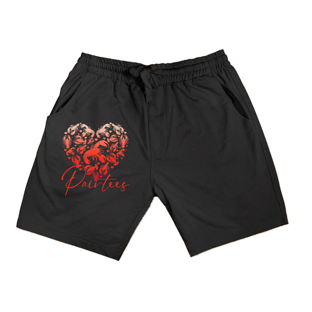 Vintage Heart Design Lobster Valentine's Day Shorts