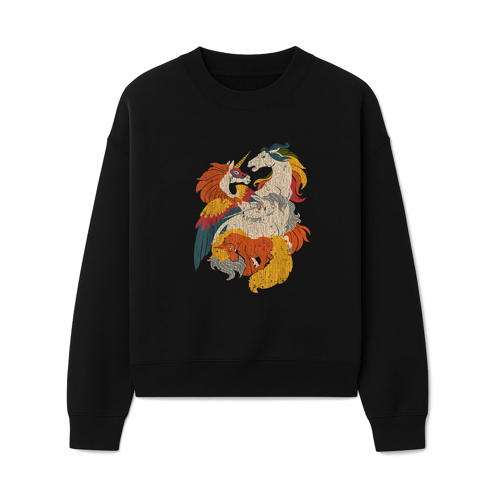 Vintage Horses Four Nostalgia Vintage Lypse Unicorn Sweatshirts 06-10-2025