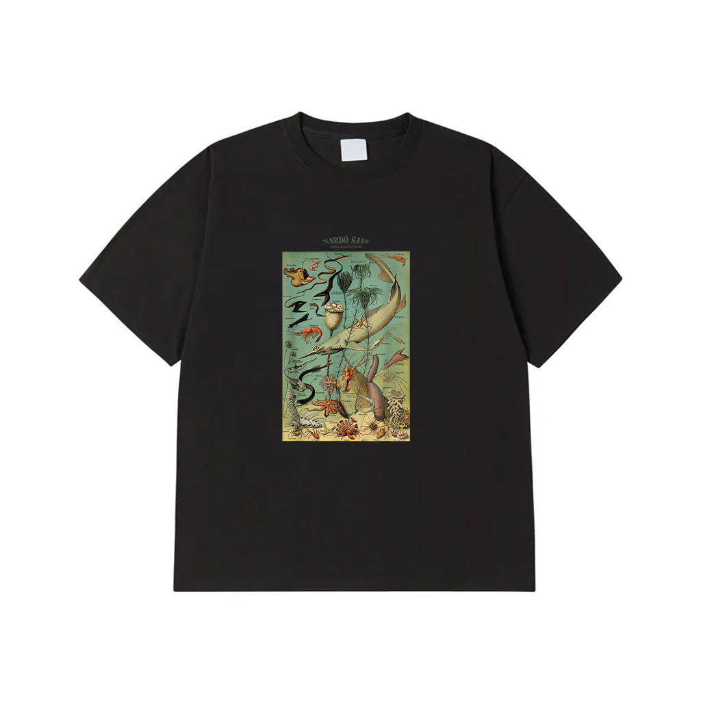 Vintage Inspired Ocean Sealife Chart T-Shirt