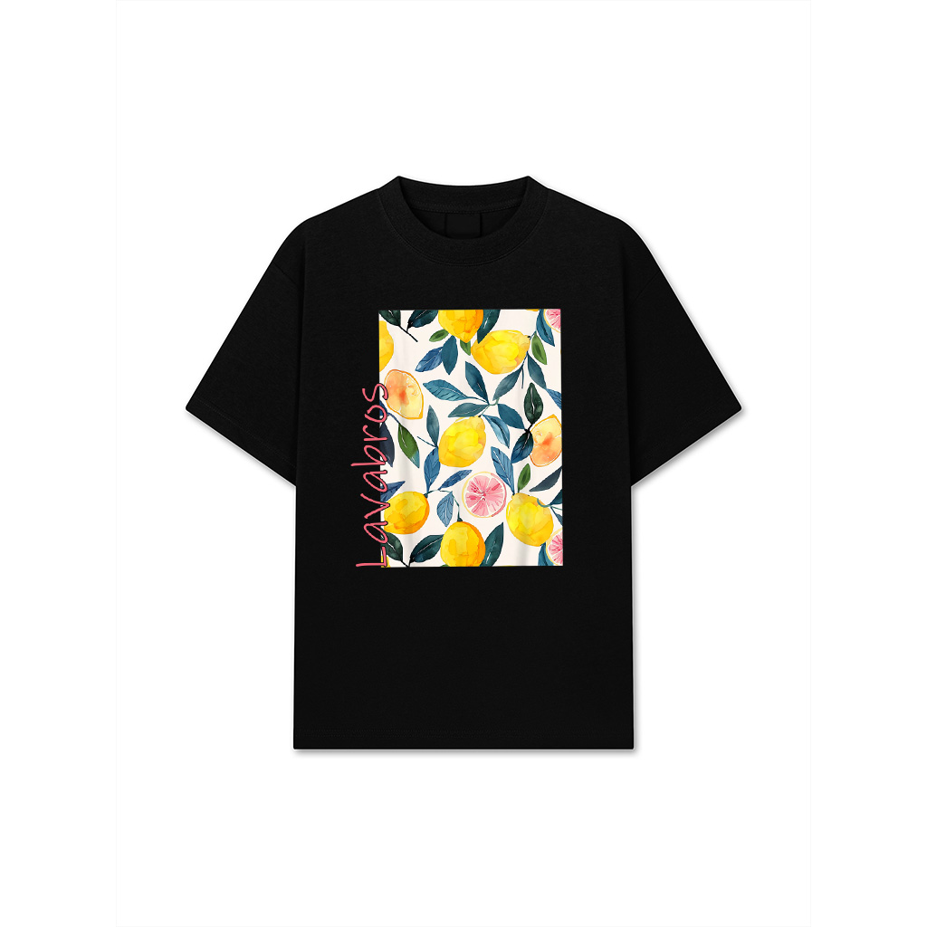 Vintage Lemon Fruit Pattern Art T-Shirt